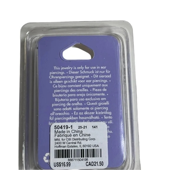 New Moon stars rose gold body jewelry set 16g - Picture 6 of 6